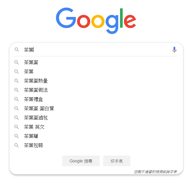 Google推荐关键字